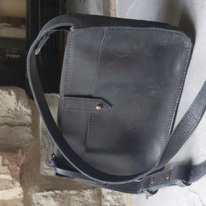 Able leather Chaltu top zip crossbody purse